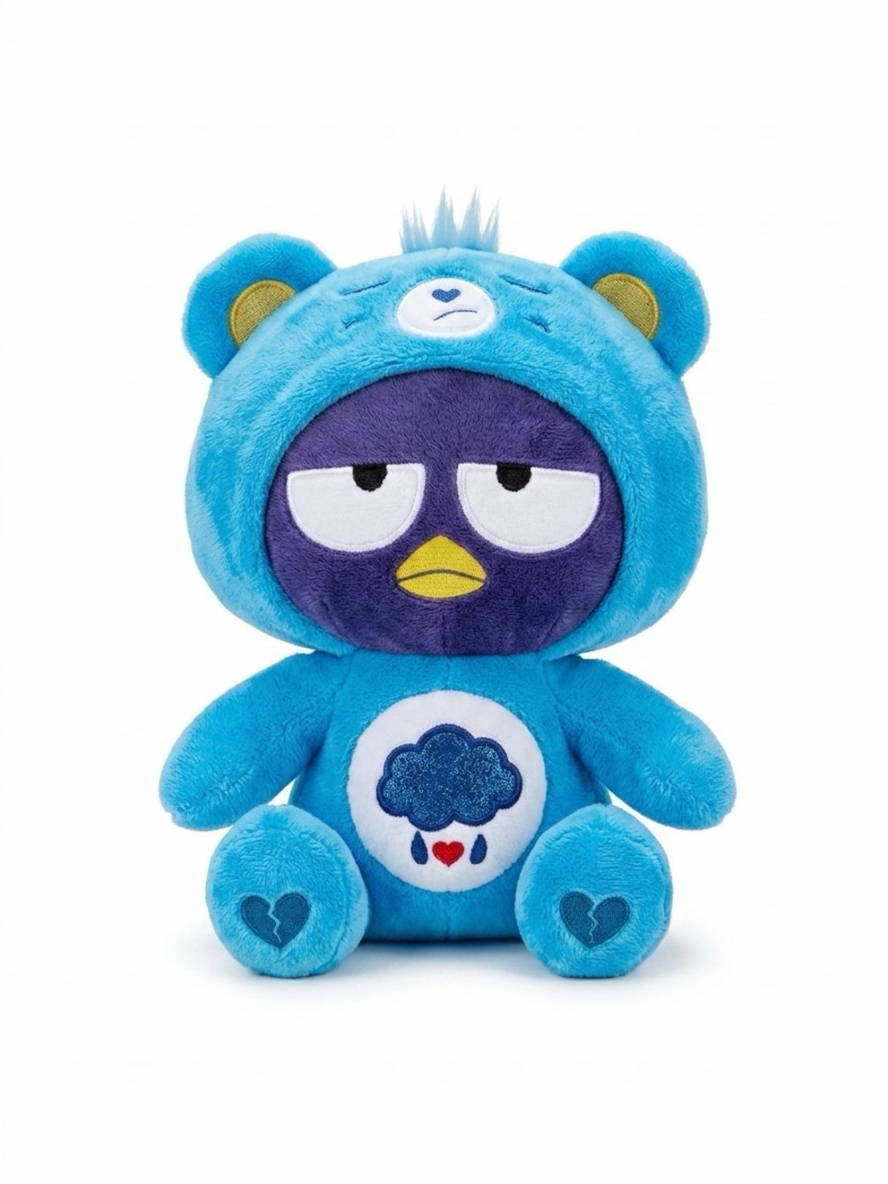 Hello Kitty x Care Bears Badtz-Maru as Grumpy Bear 8" Plush